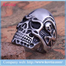 New arrival titanium steel women rings skull rings 2015